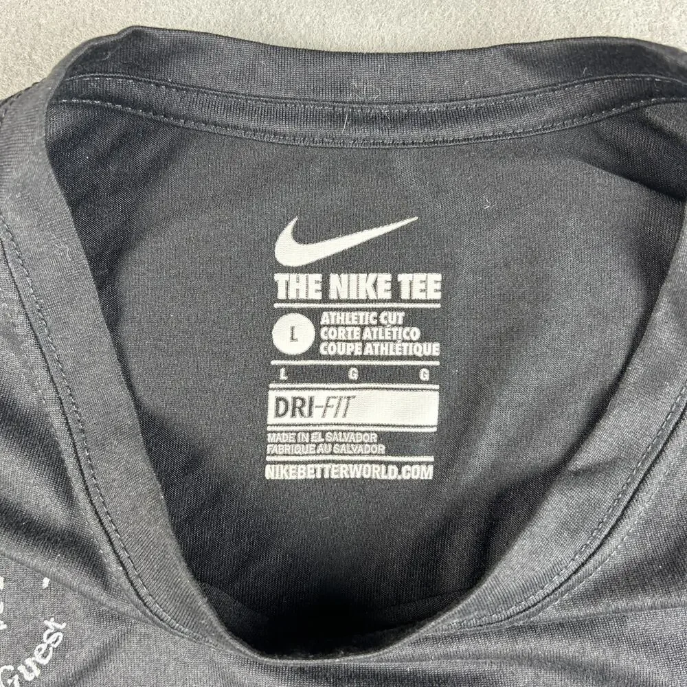 Aronimink Nike Dri-FIT Tee Large Black Men's Athletic Cut Long Sleeve